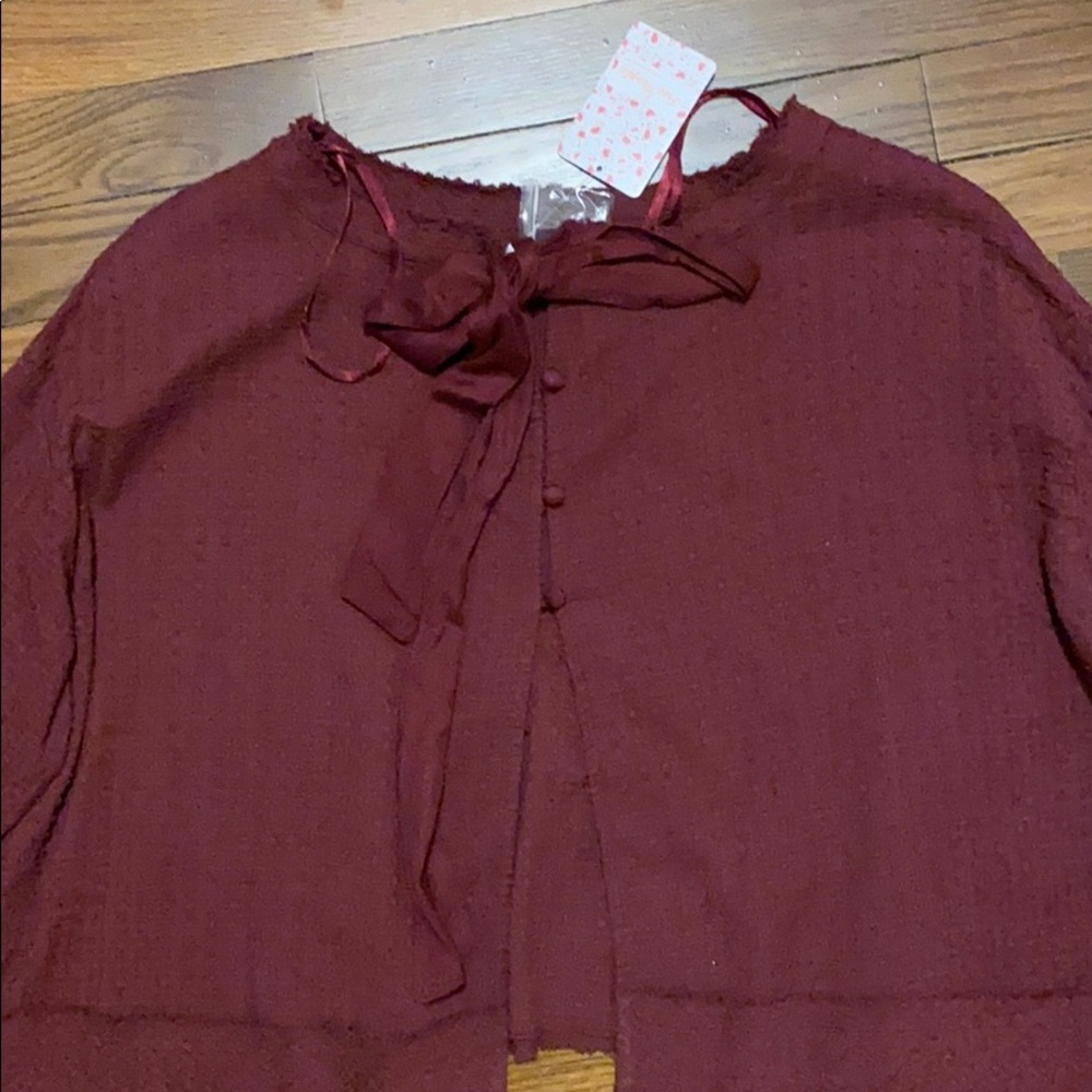 Free People Walking in Hueco Back Tie Blouse - Picture 3 of 4